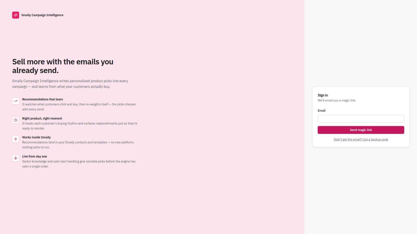 Smaily Campaign Intelligence — personalized product recommendations in every campaign